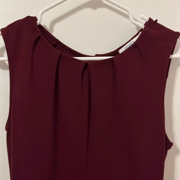 3/$20. Burgundy Peplum Dress - Picture 8 of 9
